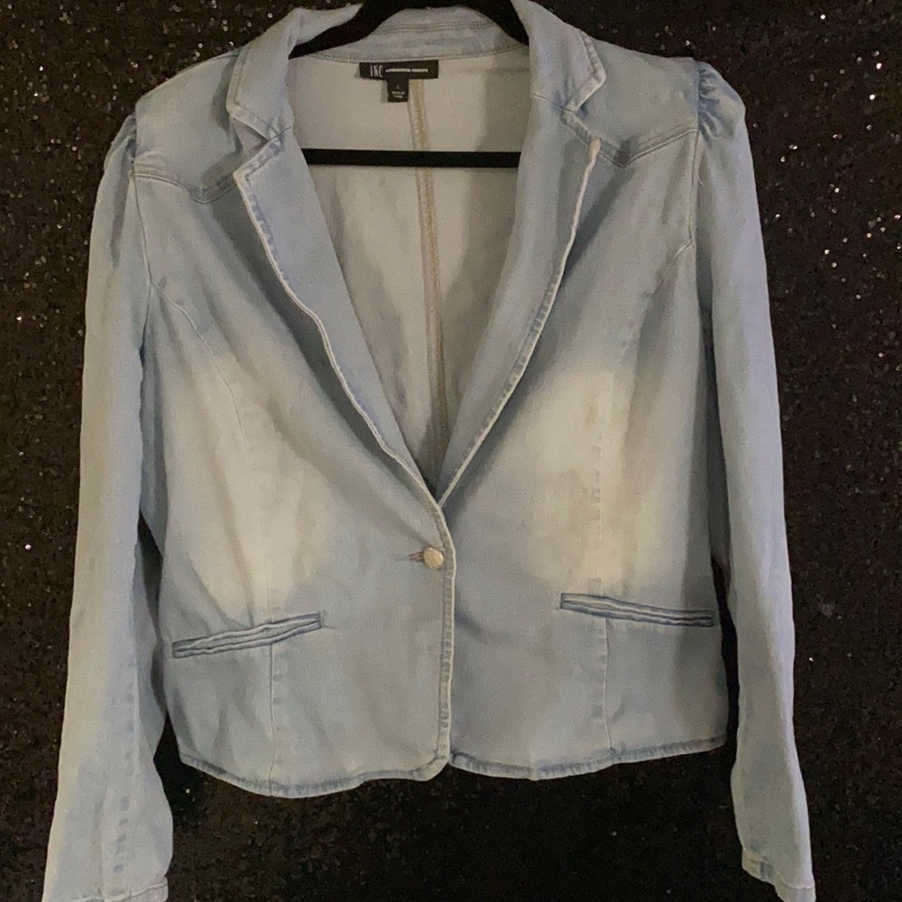INC Women’s Light Denim Blazer Size L